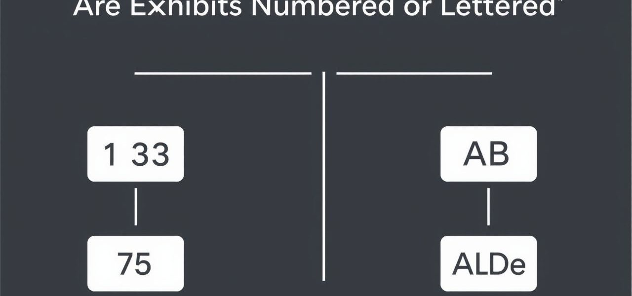 Are Exhibits Numbered or Lettered