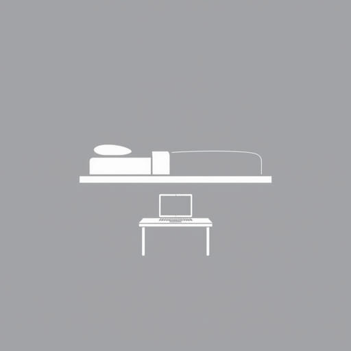 Elevated Bed with Desk Underneath