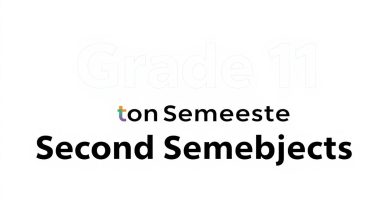 Grade 11 Second Semester Subjects