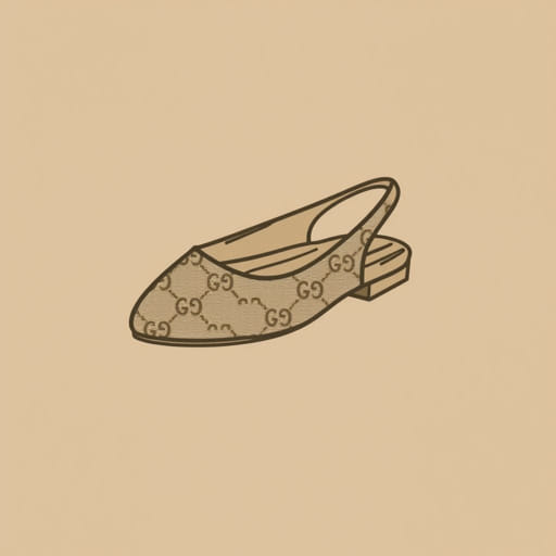 gucci gg monogram slingback flats