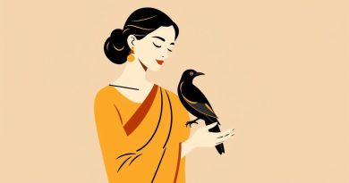 Lady with Myna Bird Painting UPSC