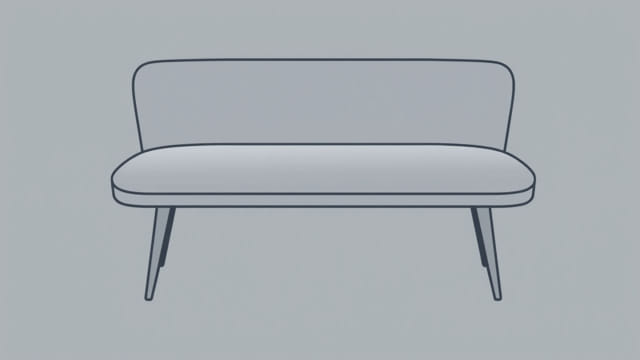 Velvet Dining Bench with Backrest