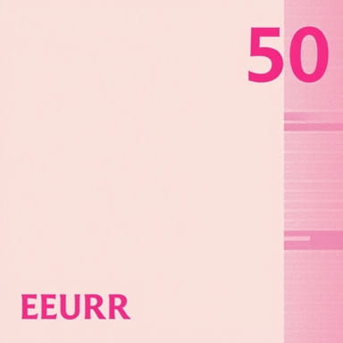 Pink Colored Euro Banknote