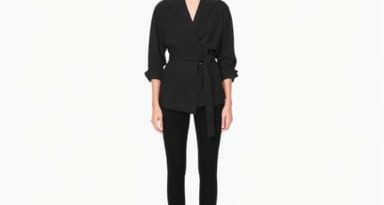 Zara Poplin Wrap Shirt