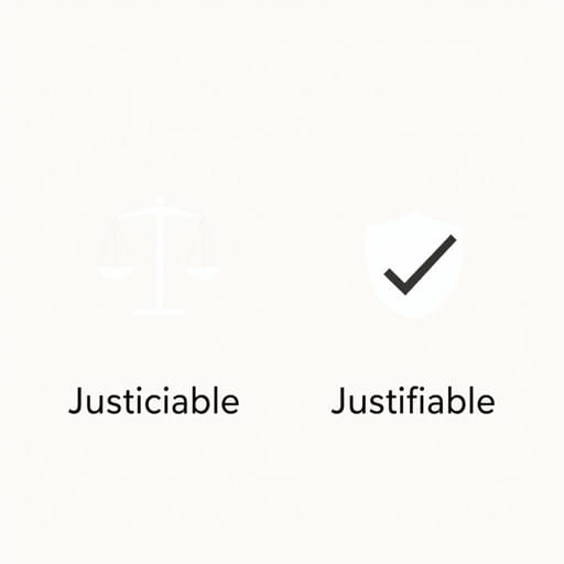 Difference Between Justiciable And Justifiable