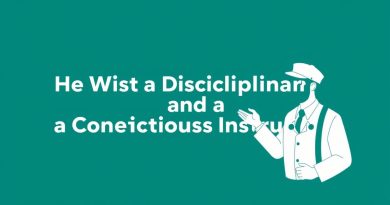 He Was A Strict Disciplinarian And A Conscientious Instructor