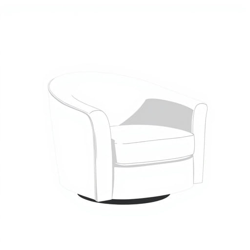 Murrow Upholstered Swivel Barrel Chair