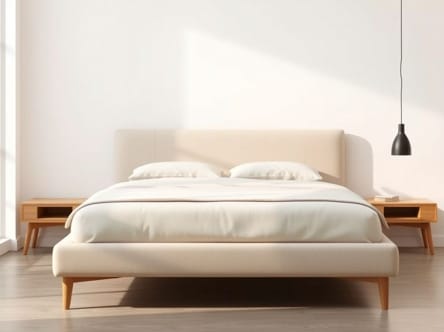 Queen Bed Frame Beige