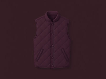 Quilted Gilet Damson Madder