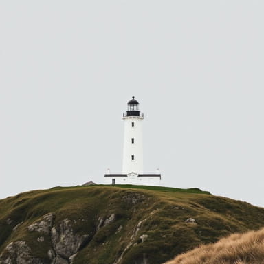 Zumon Lighthouse On The Brittany Coast Of France