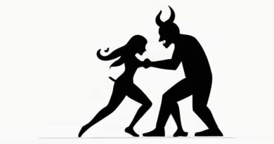 Devil Beating His Wife