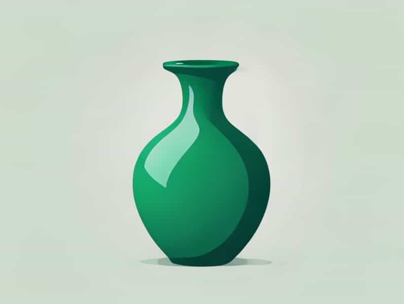 Emerald Green Swung Vase