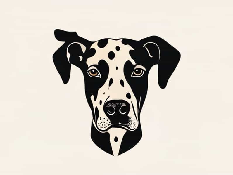 Fawn Harlequin Great Dane