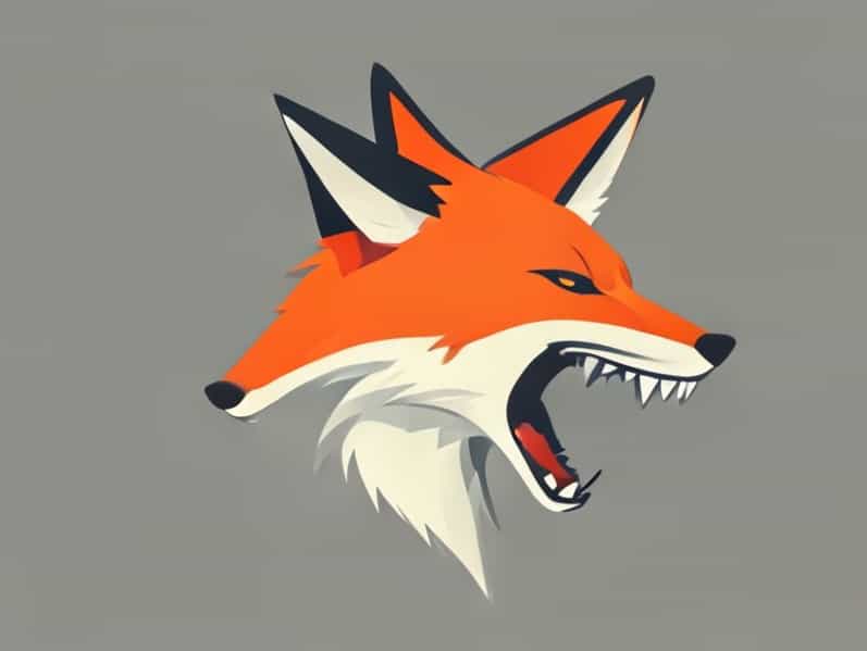 Fox Snarling Side Profile