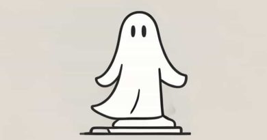 Ghost Walking Dog Statue