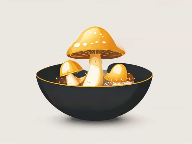 Golden Mushroom Briny Bowl