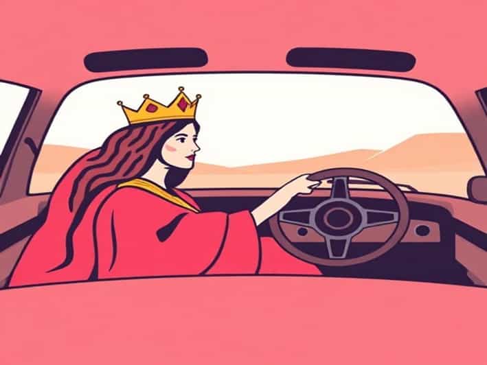 Queen Driving Saudi King