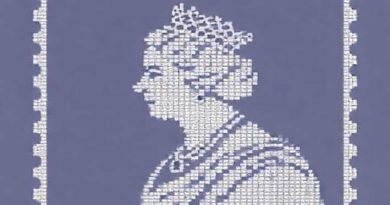 Queen Elizabeth Stamp Needlepoint