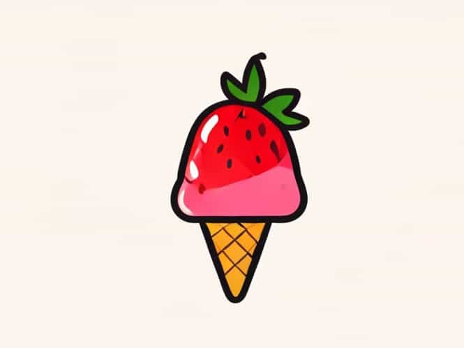 Ice Cream Strawberry Topping
