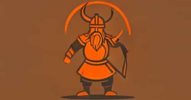 Orange Viking Swung Vase