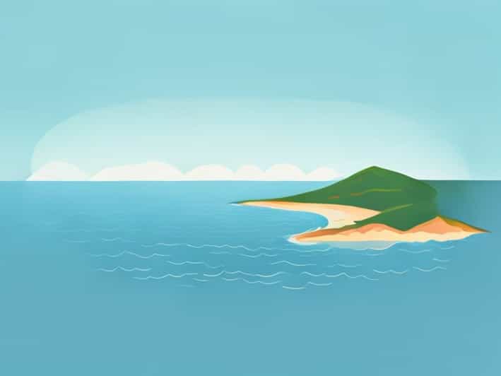 The Edge Of Land Alongside A Sea