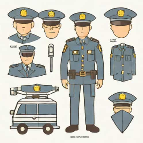 How To Draw A Policeman In Full Uniform
