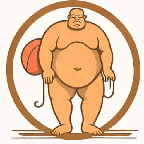 Man With Elephantiasis Of The Testicles