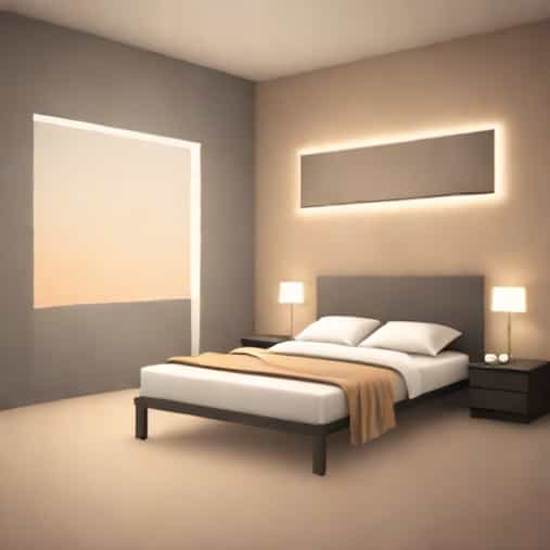 A Bedroom With Led Lights