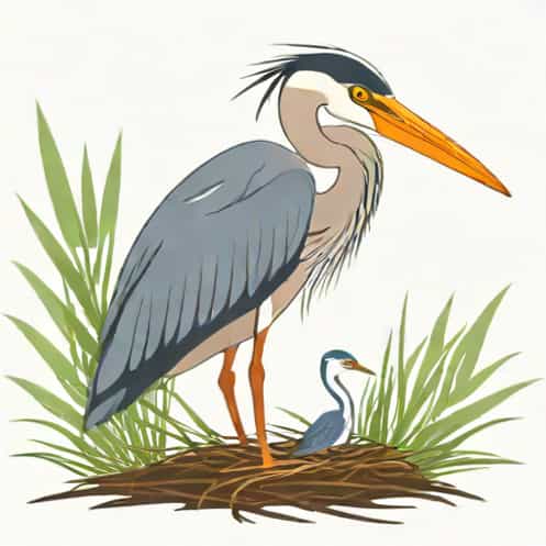 Great Blue Heron Nestling