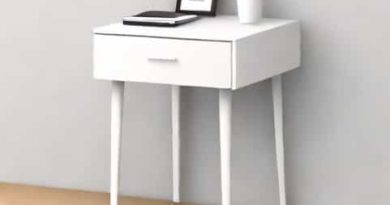 Small White Bedside Table