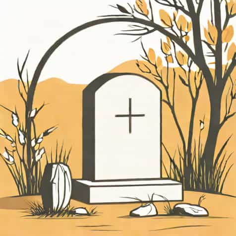 Urn And Willow Gravestone