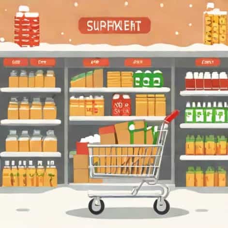 Supermarket Snow Panic Buying