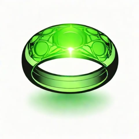 Uranium Glass Posy Ring